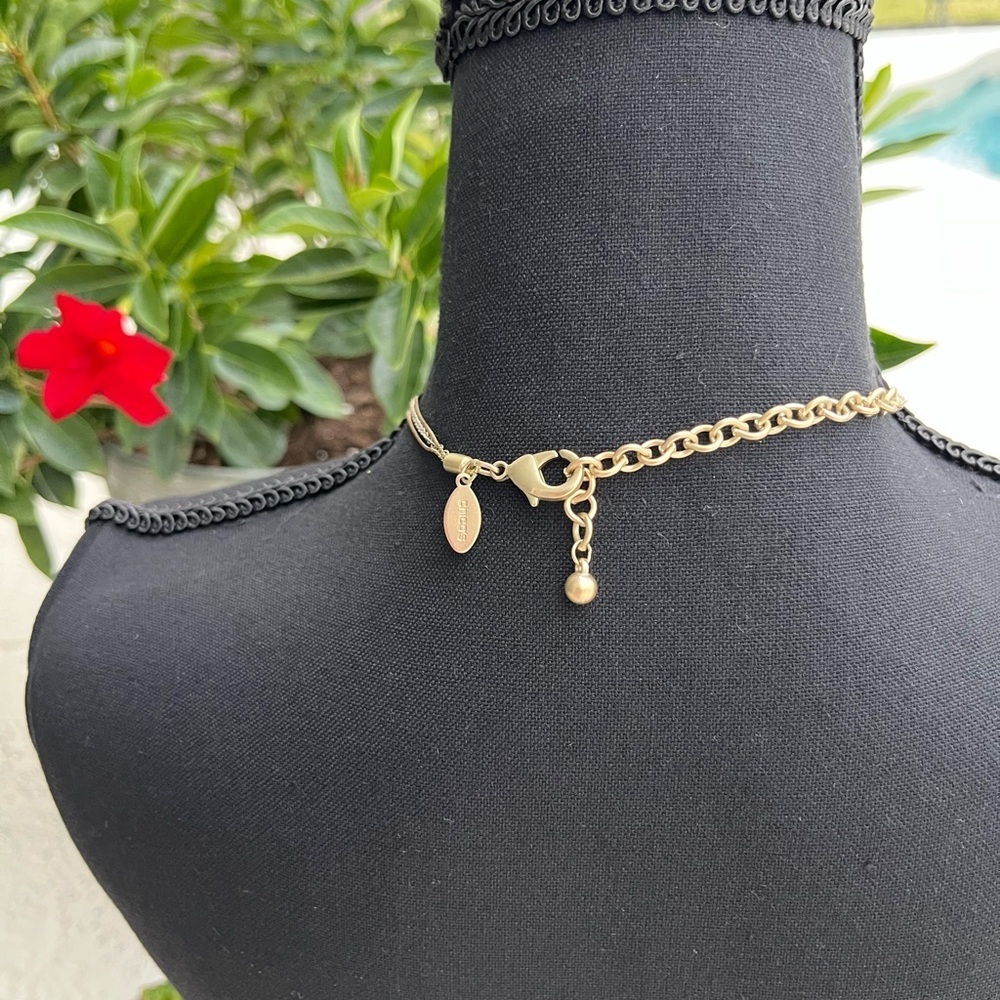 Chico's Gold with Pink Tassel Necklace - Picture 3 of 3
